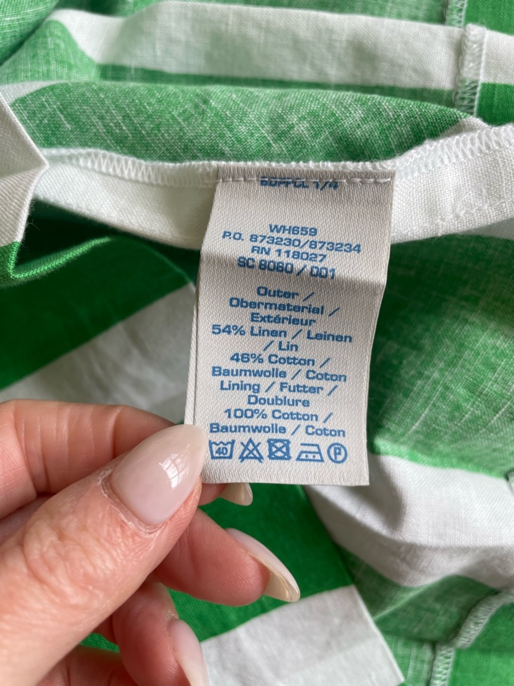 Boden Green Linen Blend Matilda Pleated Sun Dress Size 6R - Picture 8 of 8